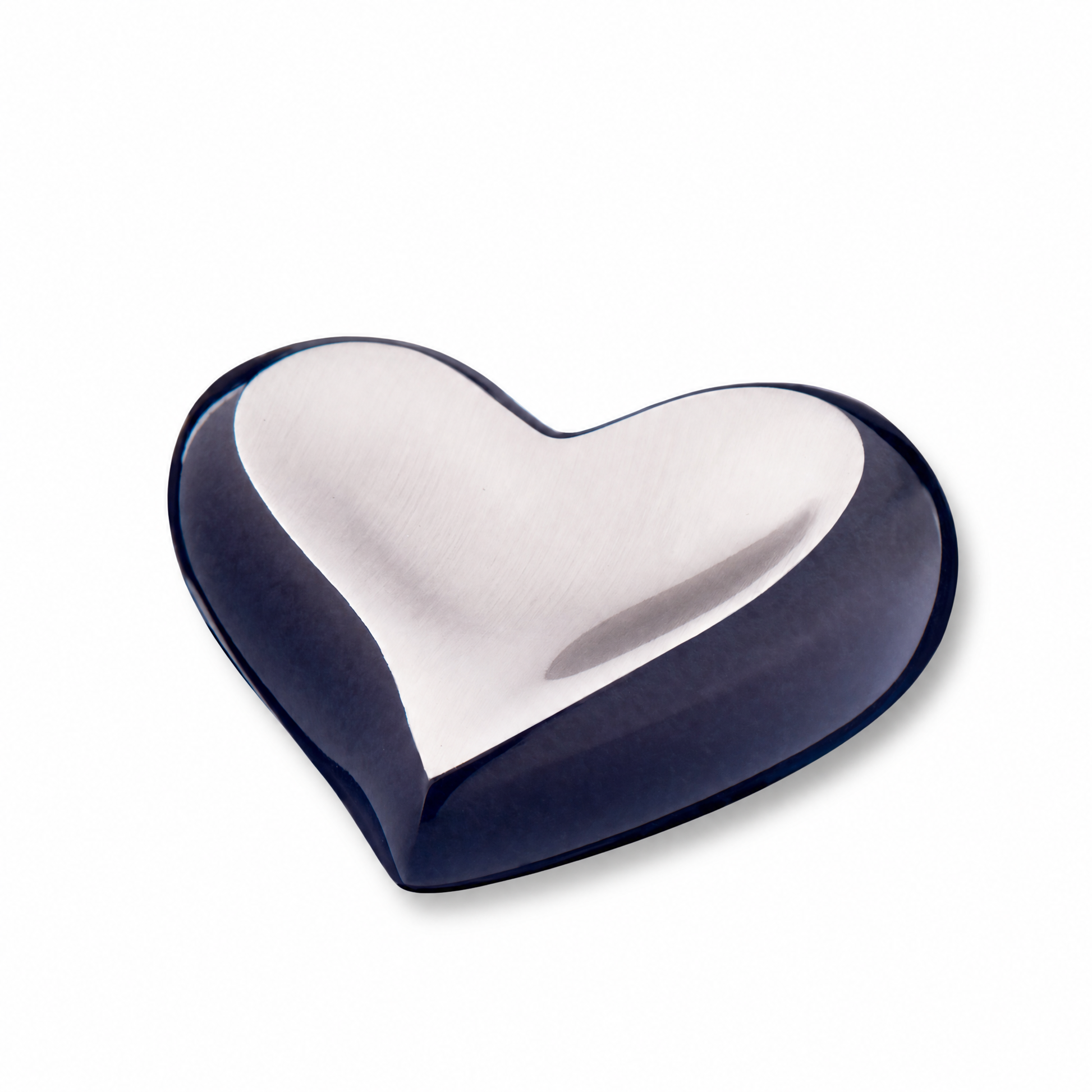 Heart Keepsake Urn Midnight & Bru Pewter