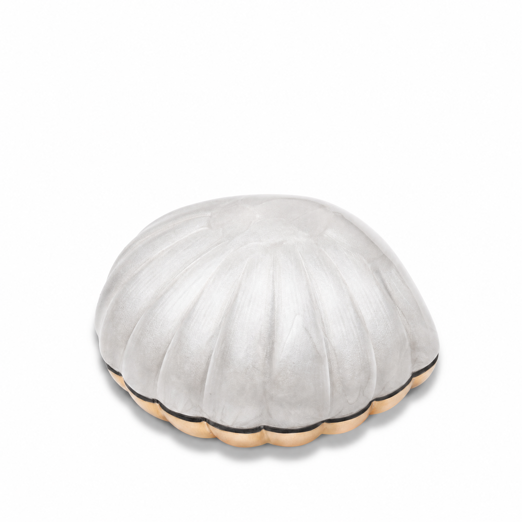 Shell™ Keepsake Urn Pearl White & Bru Gold