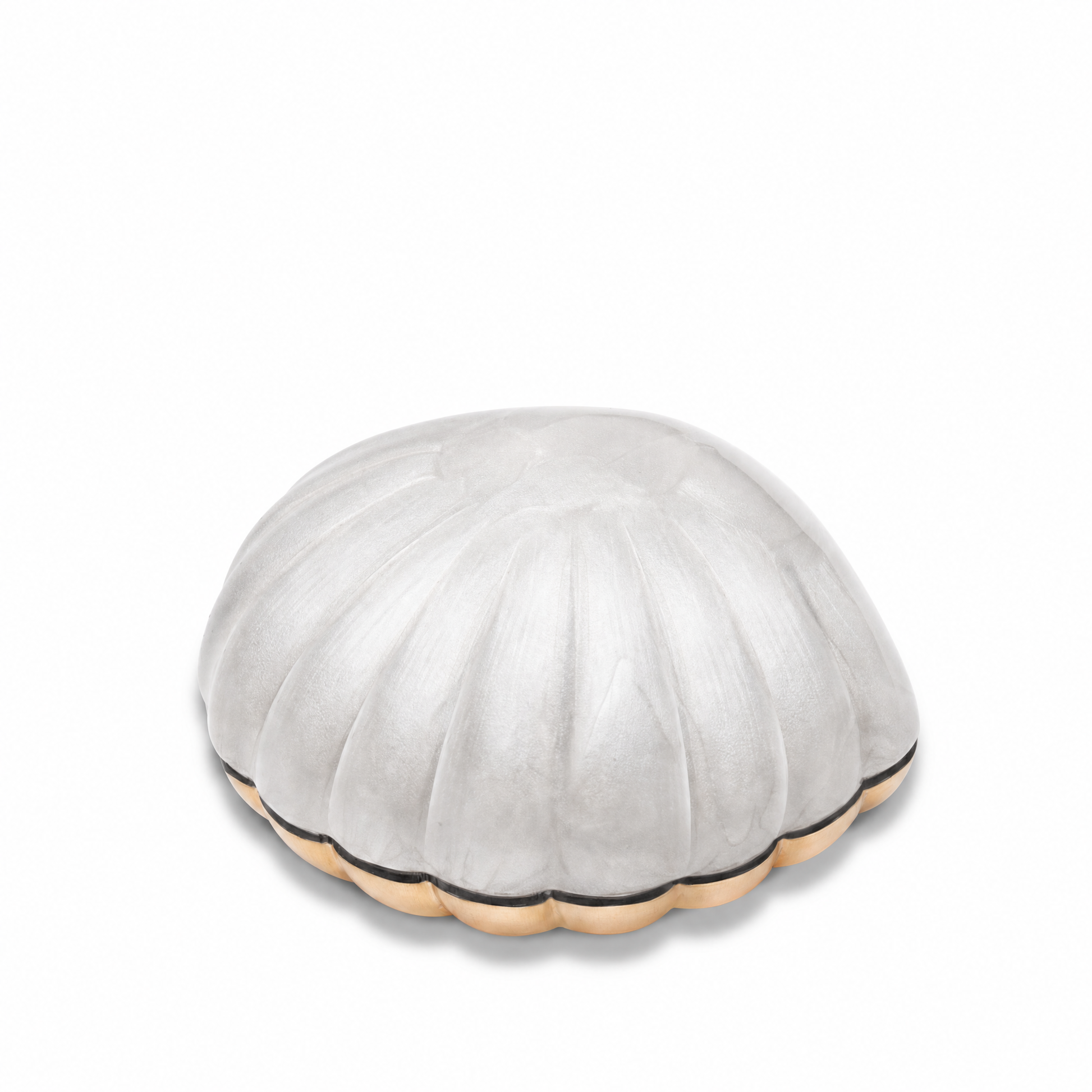 Shell™ Keepsake Urn Pearl White & Bru Gold