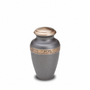 Floral Band Keepsake Urn Slate & Bru Gold