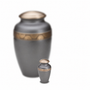 Floral Band Keepsake Urn Slate & Bru Gold