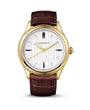 Lux Gold memorial watch — chestnut brown strap