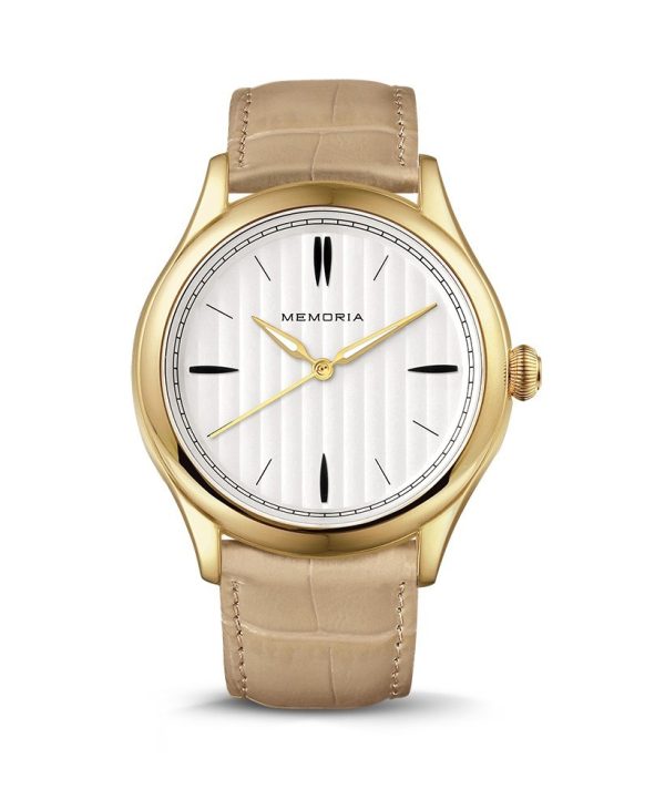 Lux Gold memorial watch — sand strap