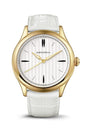 Lux Gold memorial watch — white strap