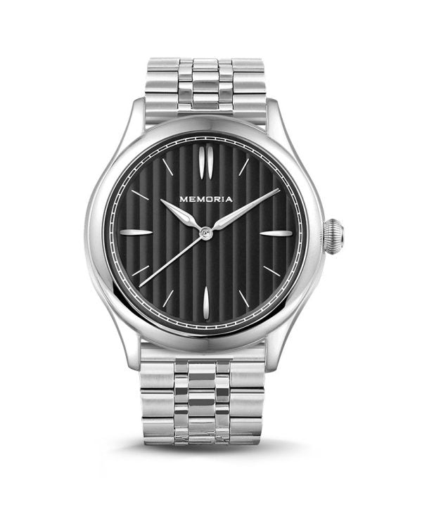 Lux Night memorial watch — steel strap