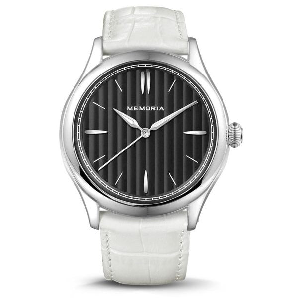Lux Night memorial watch — white strap