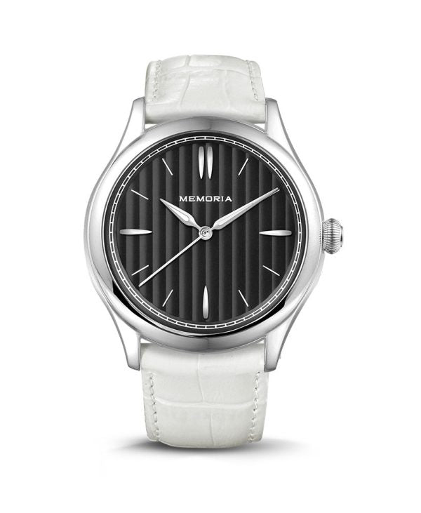 Lux Night memorial watch — white strap