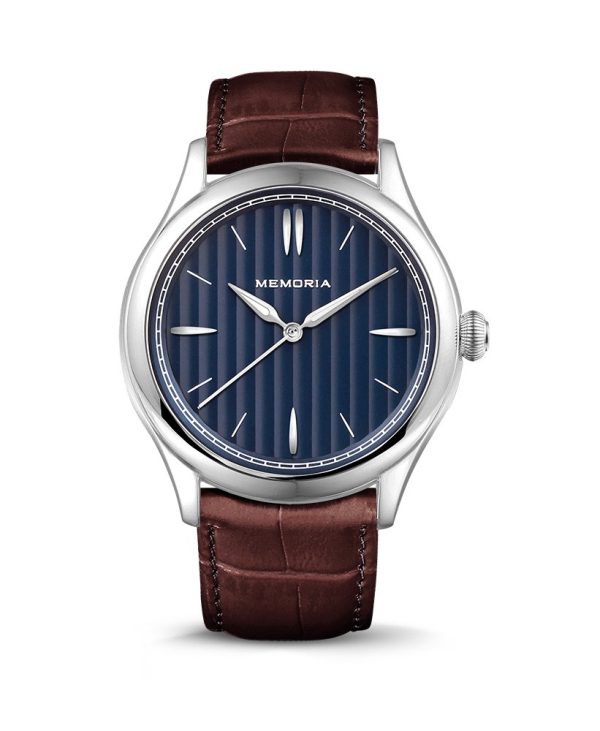 Lux Sky memorial watch — chestnut brown strap