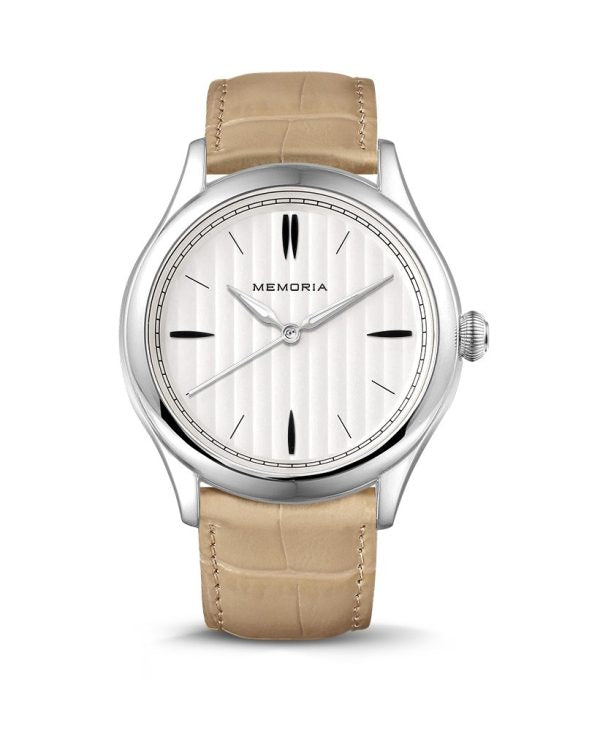 Lux Snow memorial watch — sand strap