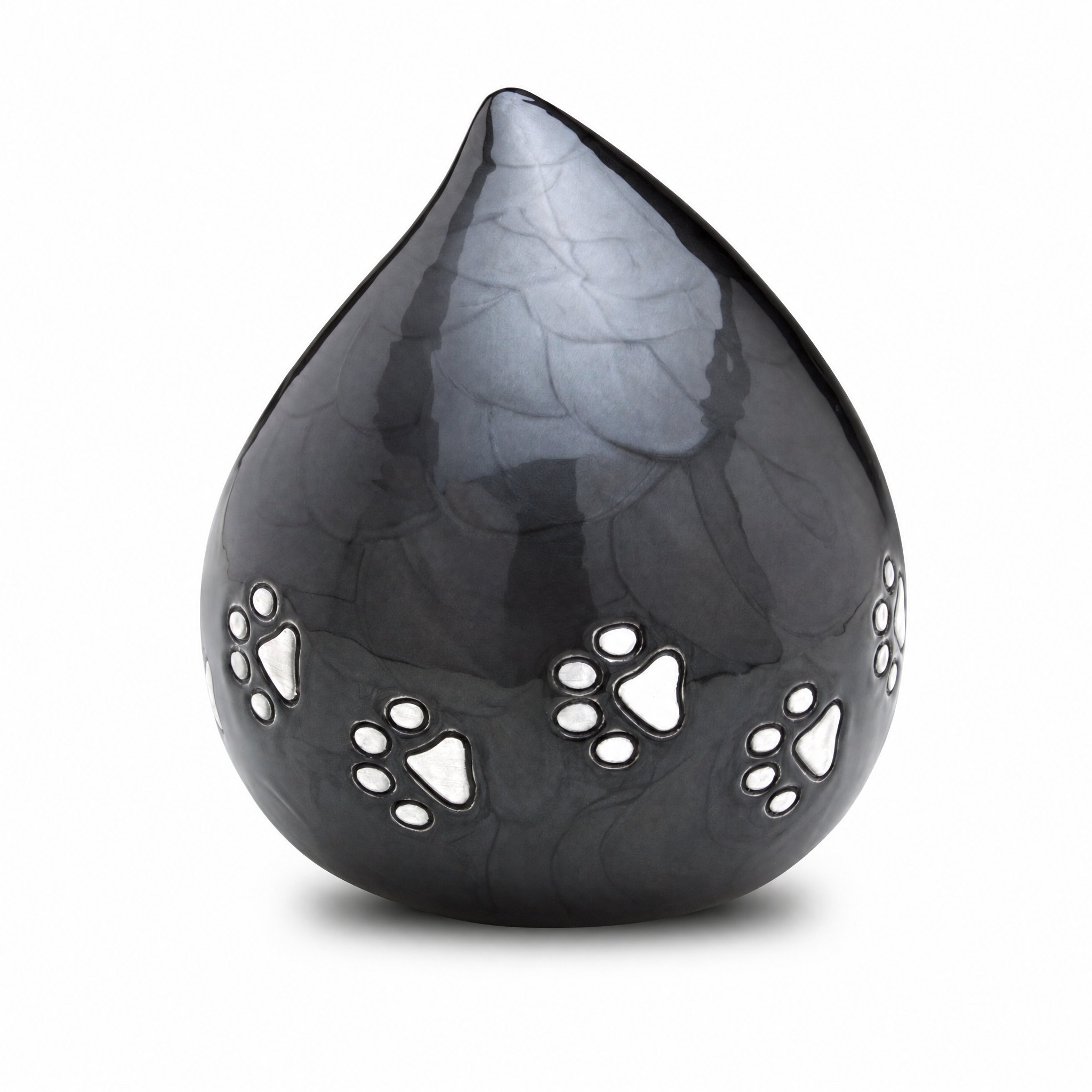 LoveDrop™ Pet Urn Pearl Midnight & Bru Pewter