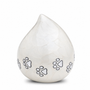 LoveDrop™ Pet Urn Pearl White & Bru Pewter