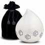 LoveDrop™ Pet Urn Pearl White & Bru Pewter