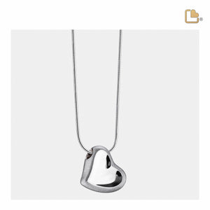 Leaning Heart Ashes Pendant Pol & Bru Silver