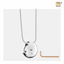 Mother of Pearl Peace Pendant Rhodium Plated