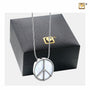 Mother of Pearl Peace Pendant Rhodium Plated