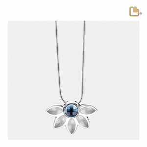 Nirvana Azure Ashes Pendant Pol & Bru Silver w/Swarovski