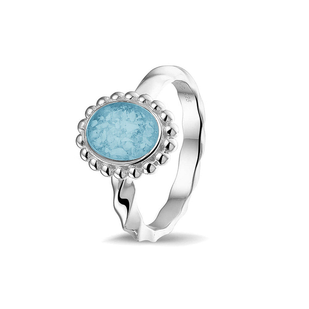Twisted Band Bubble Ring Oval