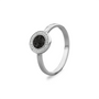 Silver Round Ring with Zircon