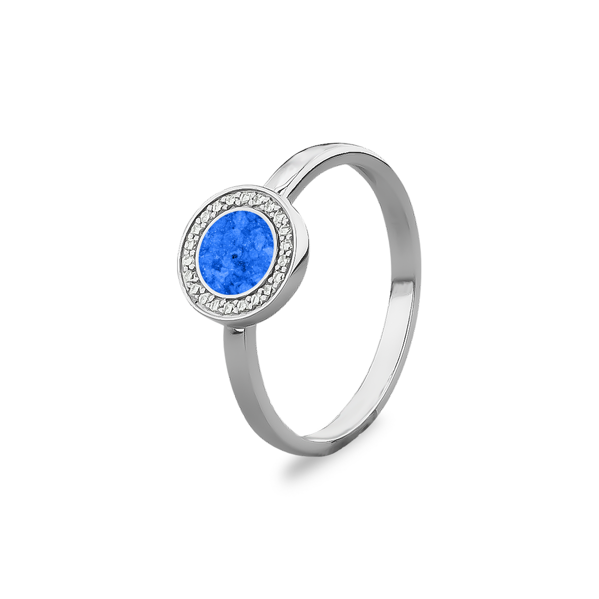 Silver Round Ring with Zircon