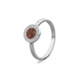 Silver Round Ring with Zircon