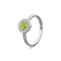Silver Round Ring with Zircon