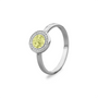 Silver Round Ring with Zircon