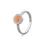 Silver Round Ring with Zircon