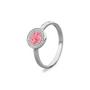 Silver Round Ring with Zircon