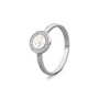 Silver Round Ring with Zircon
