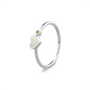 Single Band Heart Birthstone Ring