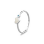 Single Band Heart Birthstone Ring