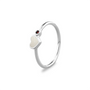Single Band Heart Birthstone Ring