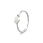 Single Band Heart Birthstone Ring
