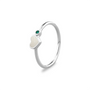 Single Band Heart Birthstone Ring
