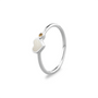 Single Band Heart Birthstone Ring