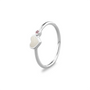Single Band Heart Birthstone Ring