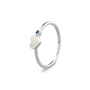 Single Band Heart Birthstone Ring