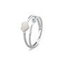 Double Band Heart Birthstone Ring