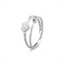 Double Band Heart Birthstone Ring