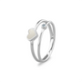 Double Band Heart Birthstone Ring