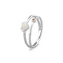 Double Band Heart Birthstone Ring