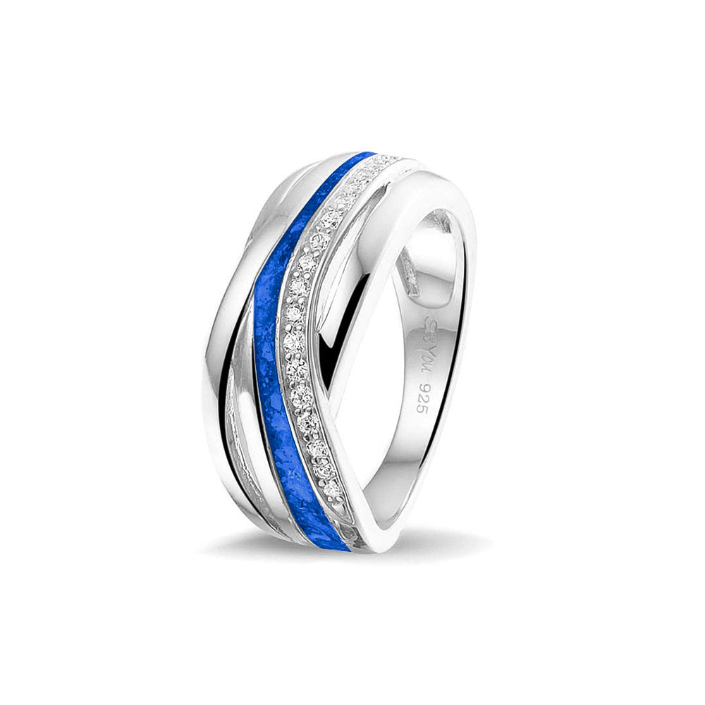 Cross-Over Ring — Blue