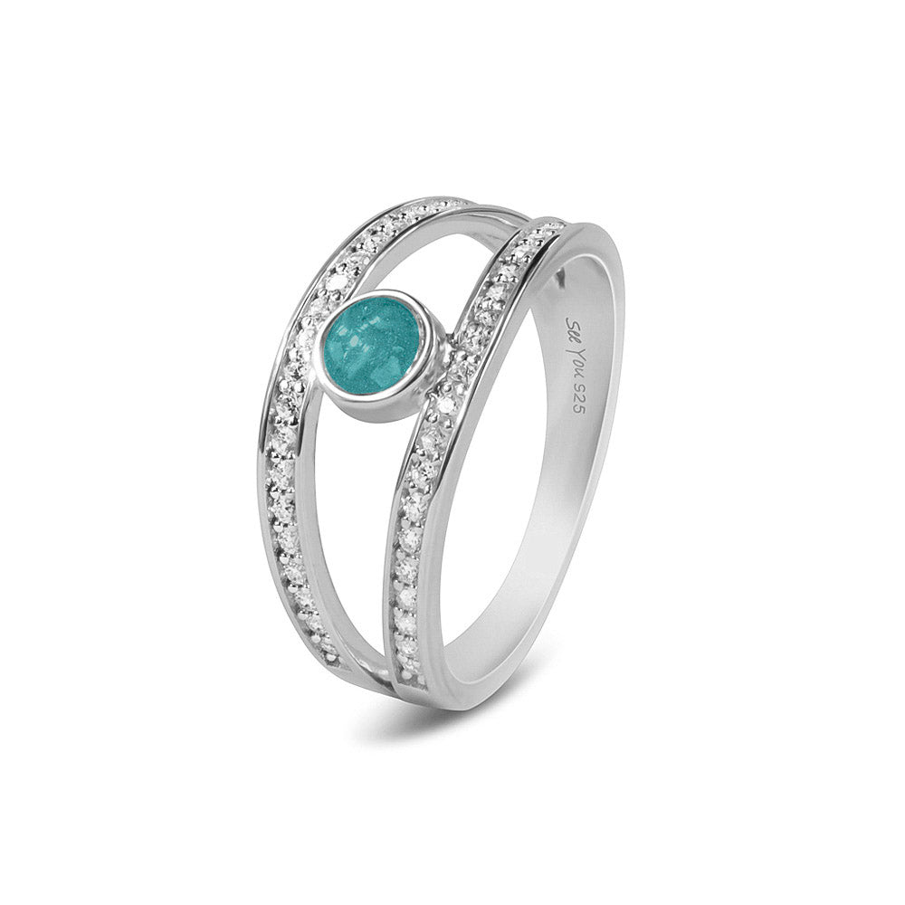Double Band Gems Ring