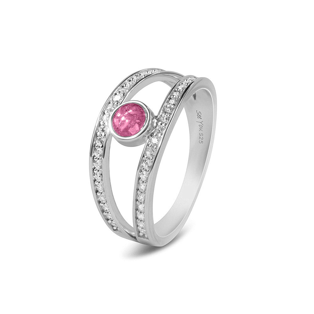 Double Band Gems Ring