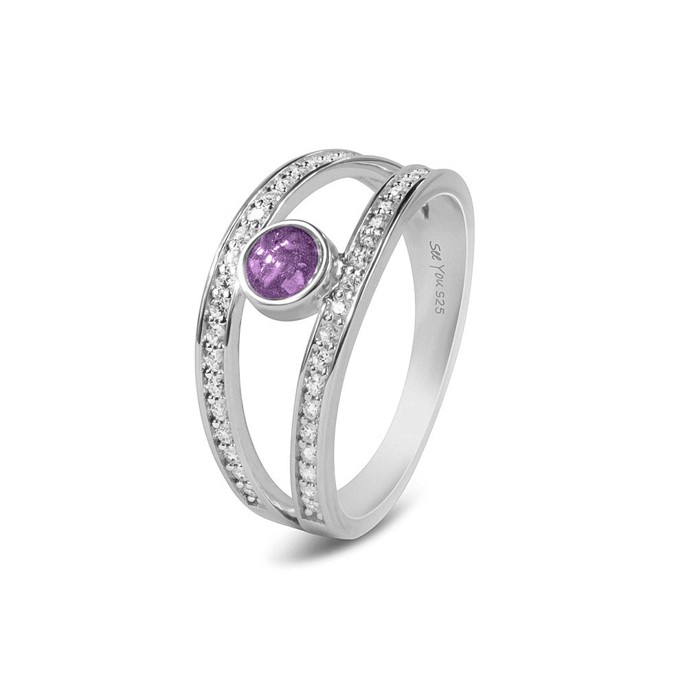 Double Band Gems Ring