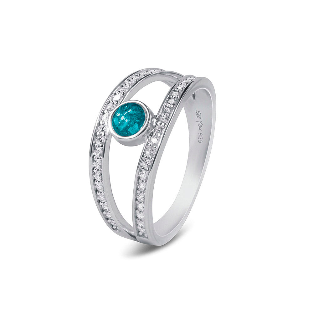 Double Band Gems Ring