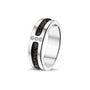 Double Groove 3 Gem Ring