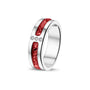 Double Groove 3 Gem Ring