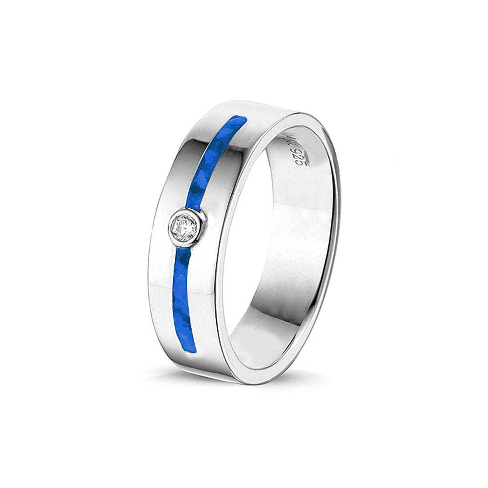 Double Groove Gem Ring