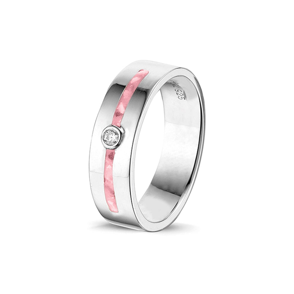 Double Groove Gem Ring